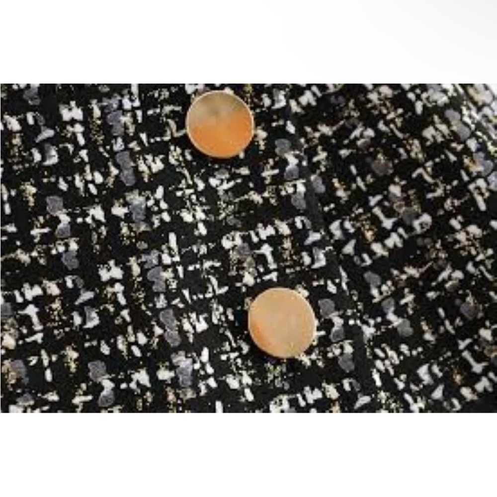 XS Zara EUC Faux Suede Tweed Printed Skort - Picture 5 of 7